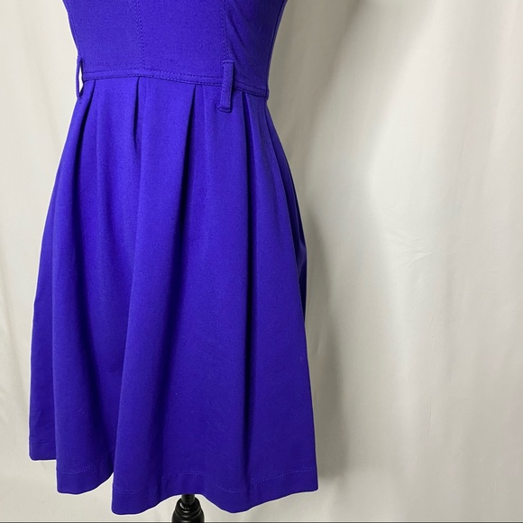 Theory Blue Fit n Flare Sleeveless Dress - Picture 3 of 12